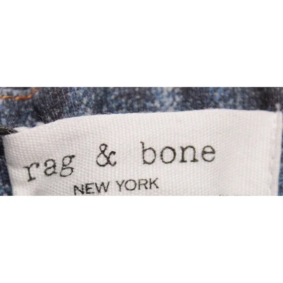 Rag & Bone NWT Belted Skinny Jeans Size XS US In Blue 100% Cotton Denim